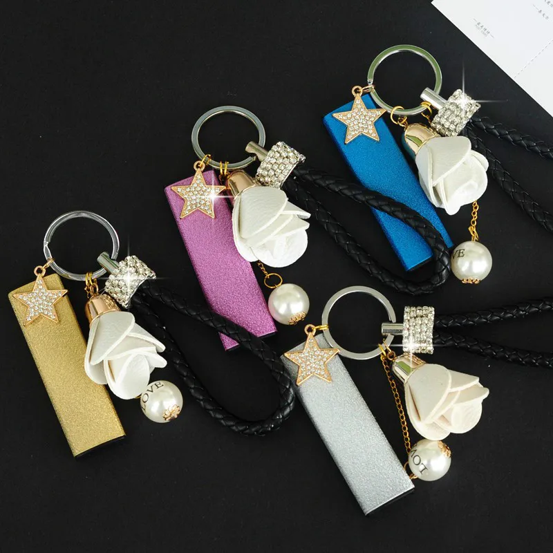 Леди зажигалка брелок для ключей USB зарядка мисс милый креативный горный