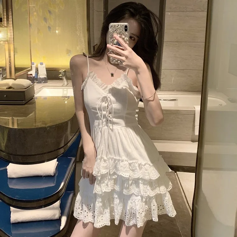 2019 летнее женское пикантное платье vestidos De Verano кружевное мини трапециевидной