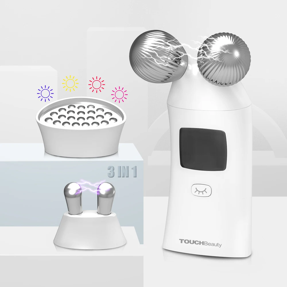 

TOUCHBeauty 3-in-1 microcurrent face lift Skin Tightening Rejuvenation Spa for remove Acne, Lighten freckle facial beauty device
