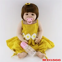 bebe reborn princess silicone dolls baby live 55cm with flower skirt can wear 0 3m real baby clothe toys for children gift bjd