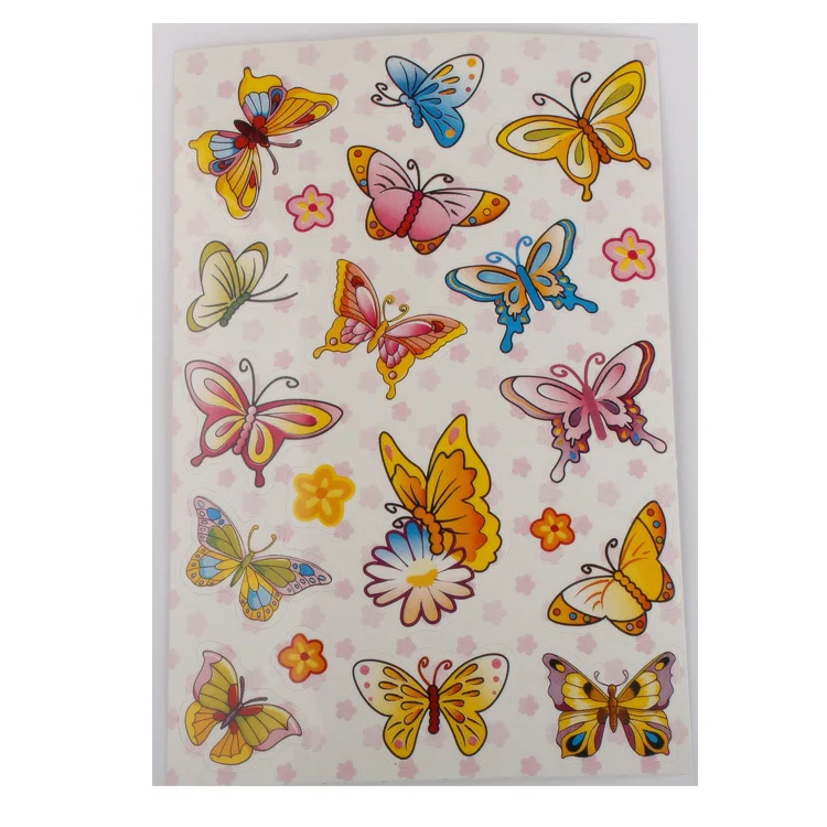 

8 Sheets (160PCS stickers)/LOT,butterfly Paper stickers label,Scrapbooking kit,Kids toys Kindergarten reward label cheap toys