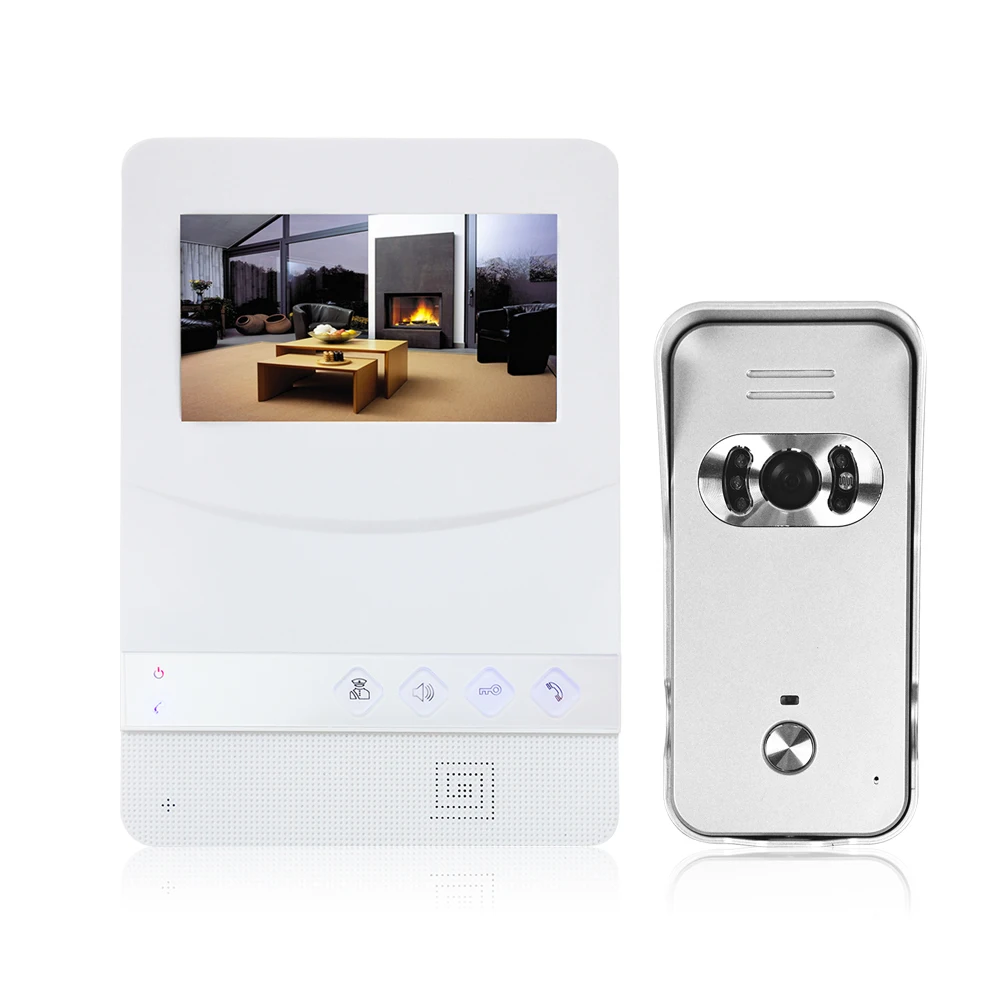 Видео дверной глазок звонок видеодомофон монитор Комплект 4 3 дюймовый ЖК дисплей