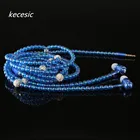 Новое поступление, модные наушники, роскошное украшение, жемчужное ожерелье, наушники для девочек с микрофоном kecesic для iphone 7 6s samsung