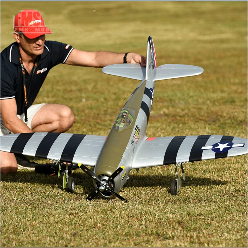 

FMS RC Airplane 1500mm 1.5M P47 P-47 Razorback 6CH with Retracts LED 6S EPO PNP Scale Gaint Big Warbird Model Plane Aircraft