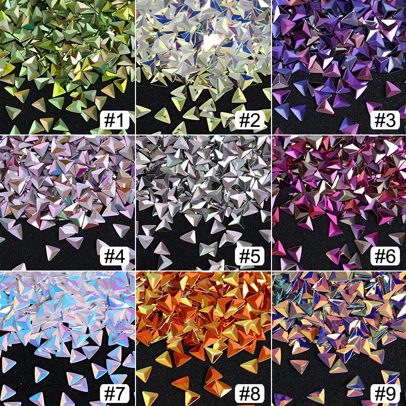 AB цветные блестки для ногтей Хамелеон радужные 3D украшения дизайна хлопья гвоздь