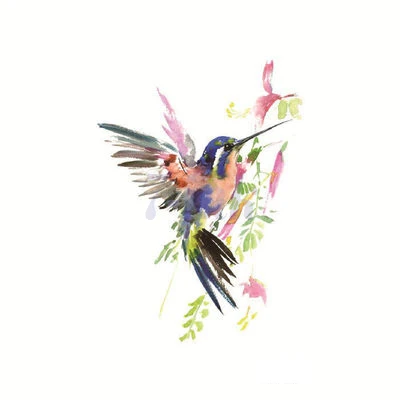 Переводятся с помощью воды милая татуировка цвет Колибри Ласточки голубь