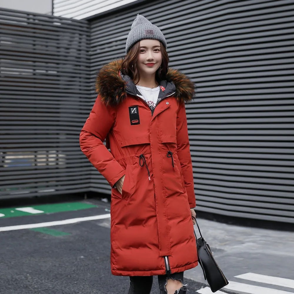 2018 для женщин зимние две стороны носить длинные куртки черный искусственный мех