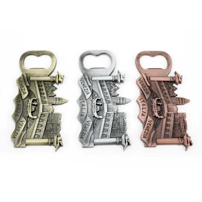 

Italy VENEZIA Key Chain Beer Bottle Opener Alloy Keychain Accessories Pendant Key Ring Charms Keychains for Ladies