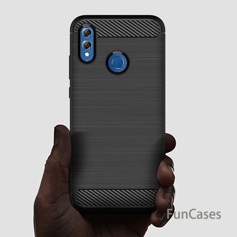 Для huawei P Smart 2019 чехол мягкий силиконовый матовый из углеродного волокна для
