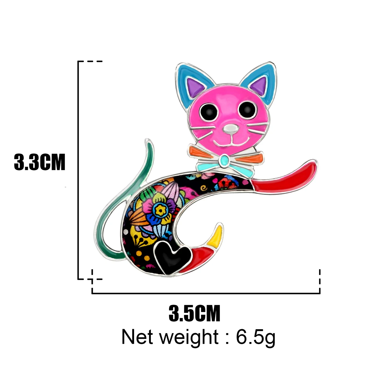 WEVENI эмалированная брошь из сплава в виде кошки котенка животного одежды