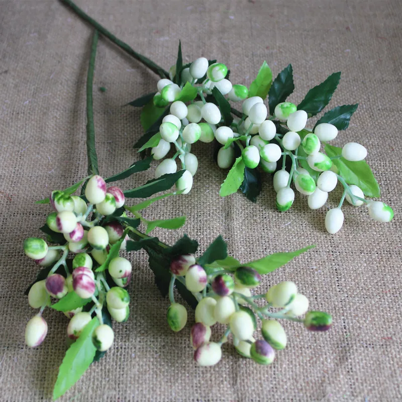 Рождественская оливковая Веточка с ягодами искусственные цветы для дома