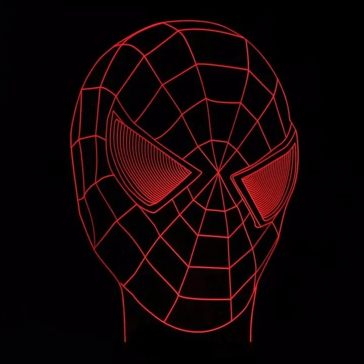 Marvel супергерой Человек-паук 3D настольная лампа Оптическая иллюзия Bulbing Ночной светильник 7 цветов Изменение настроения лампа дропшиппинг