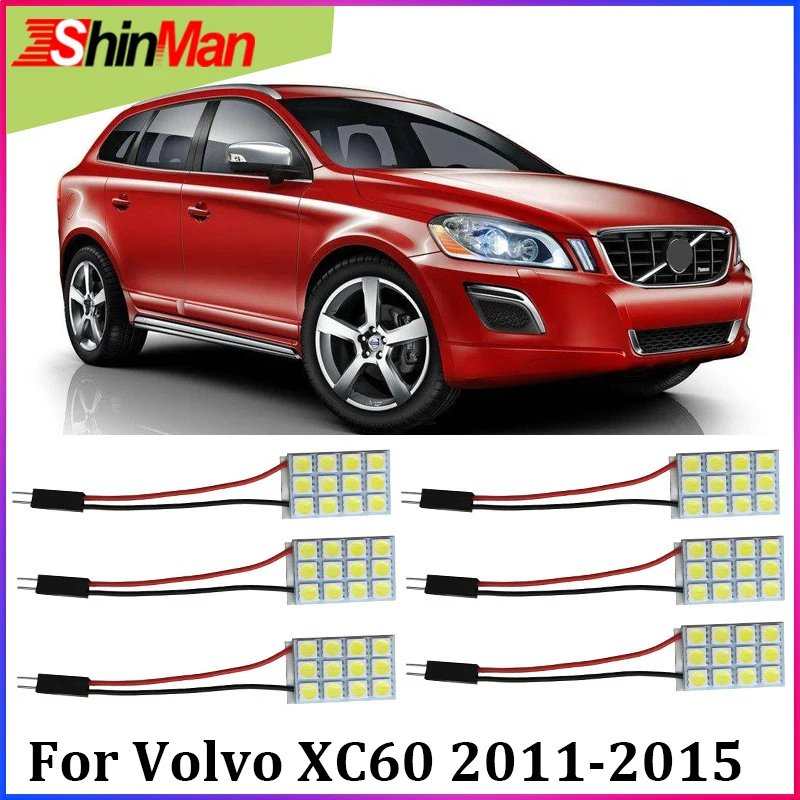 

ShinMan 6X Auto LED CAR Light Car LED Interior Car lighting Conversion LED For Volvo XC60 2011-2015 LED Interior Light kit