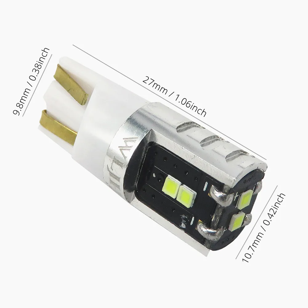 WLJH 2x2825 W3W W5W T10 светодиодный светильник для внутреннего багажника с картой