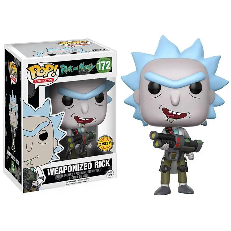 Box Funko POP Рик и Морти мистер мисикс Пикл Рик с лазерной коллекцией модели детские игрушки Фигурки игрушки для детей - Цвет: Box