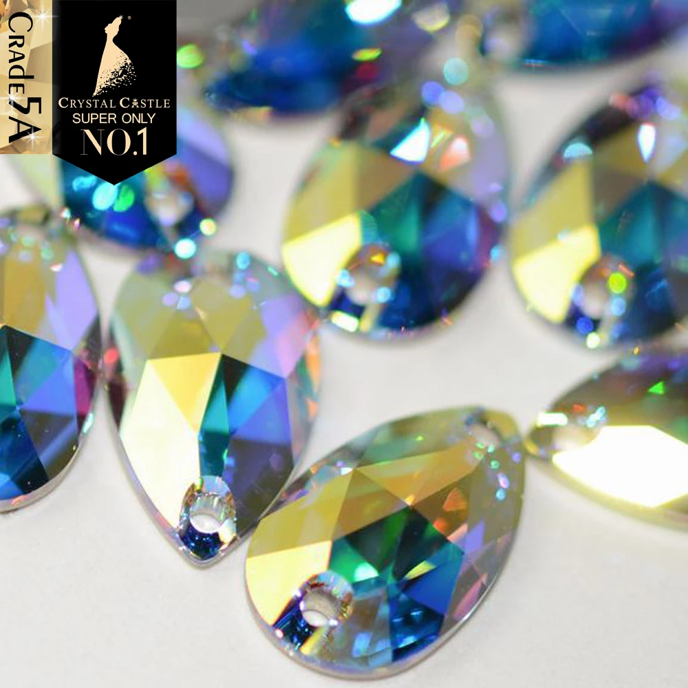 Хрустальный стеклянный замок швейный камень AB хрустальные стразы Пришивные