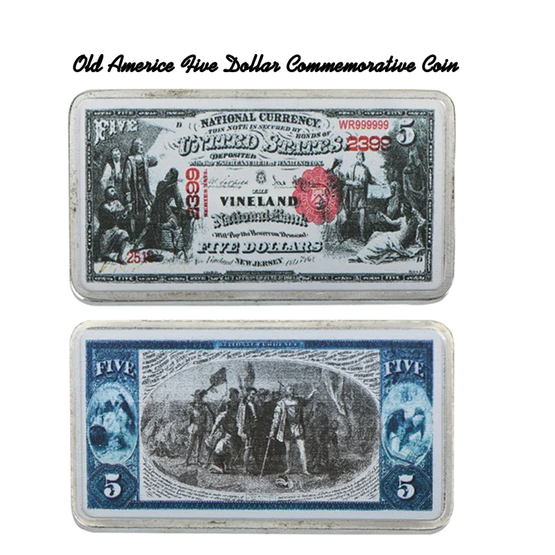 Серебряный стержень WR 1875 года 5 долларов металлические стержни с серебряным