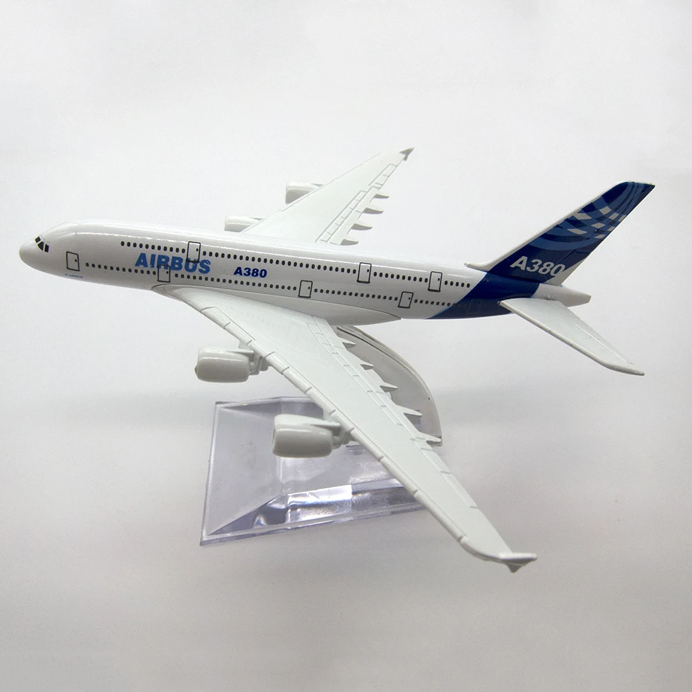 Модель самолета A380 Airbus A380 14 см, модель самолета из сплава, игрушки для детей, подарок для коллекции, 1/400
