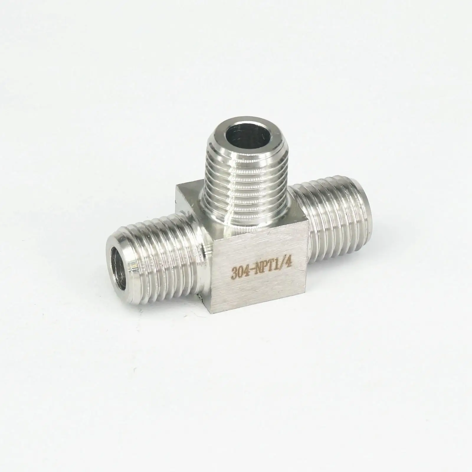 1/4 &quotNPT Male Tee 3 сторонний фитинг для труб 304 нержавеющая сталь вода газ масло|pipe