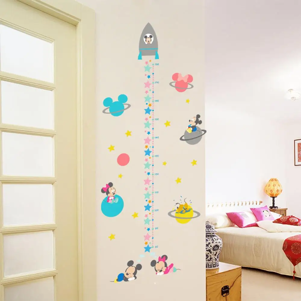 Disney cute cartoon children's room stickers Kindergarten height Mickey star | Игрушки и хобби