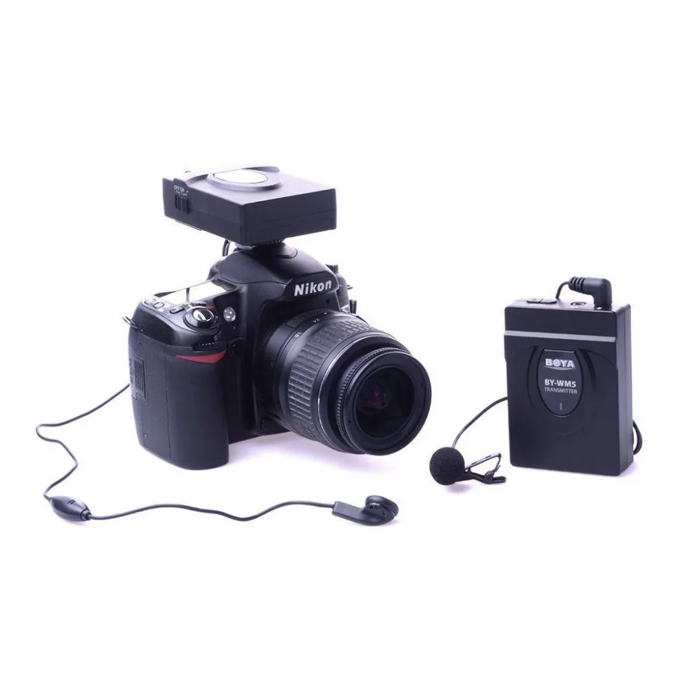 BOYA by-wm5 Беспроводной петличный микрофон Системы для Canon Nikon Sony DSLR Камера