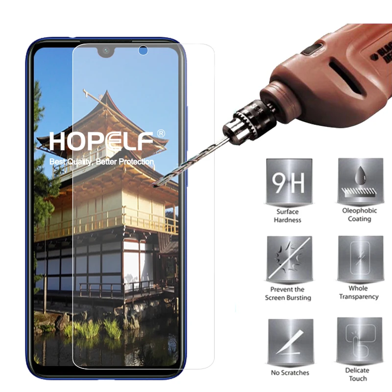 HOPELF закаленное стекло для Xiaomi Redmi Note 7 Защита экрана 9H 2.5D на Защитное
