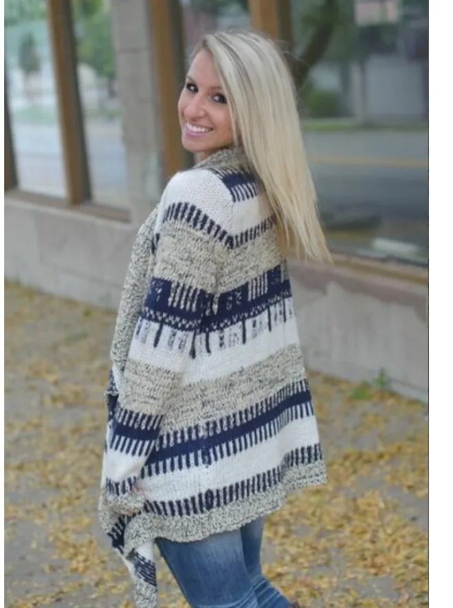 Ebay Европейская мода Осеннее теплое Женское пальто свитер с длинным рукавом и