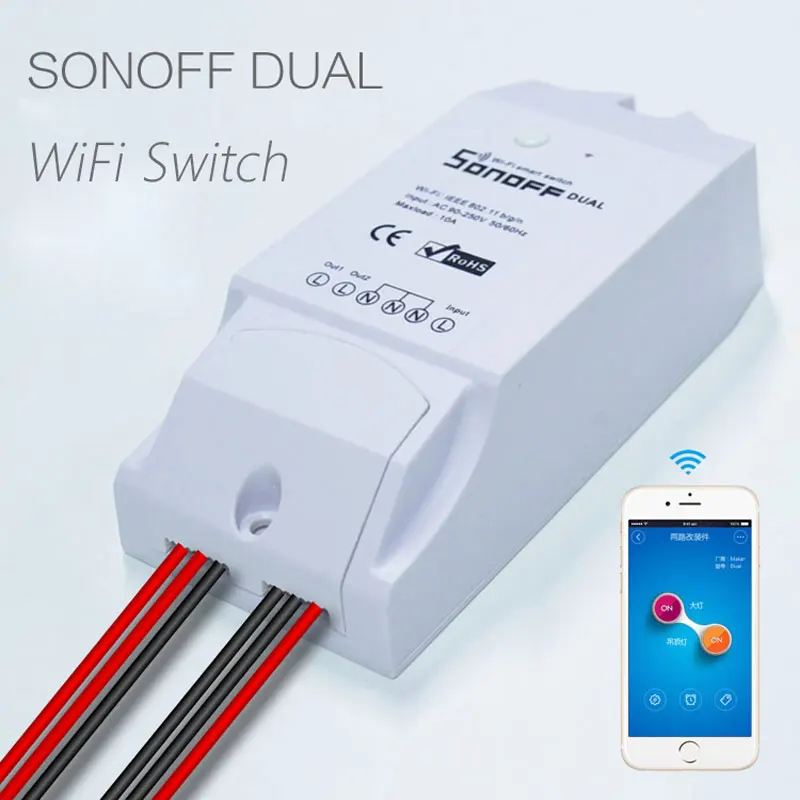 Умный выключатель Itead Sonoff Wi Fi RF433 220 В|io io|ios androidios wifi |