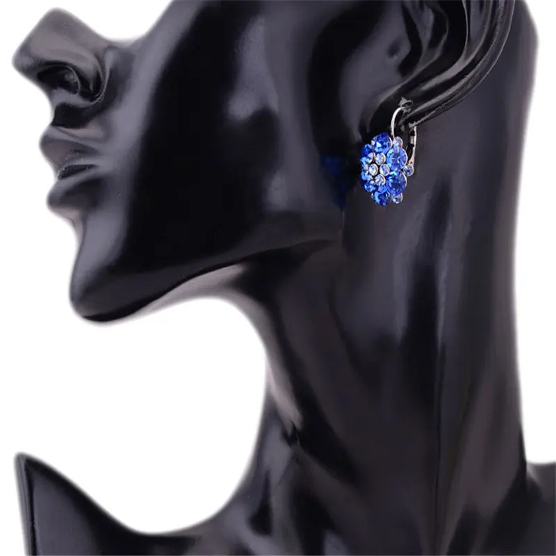 LUBOV 7 Colors Lady Colorful Beads Lucky Rhinestones Gold Silver Ethnic Clip On Earrings For Women And Girls Statement Jewelry | Украшения