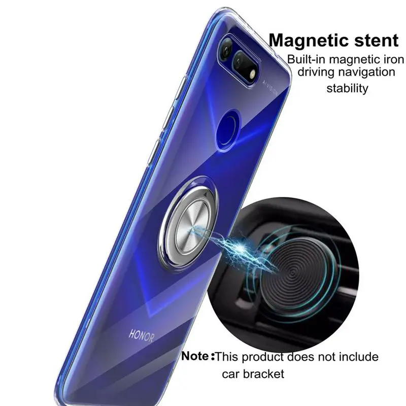 Роскошные автомобильные чехлы с кольцом держателем для Huawei Honor V20 Мягкий