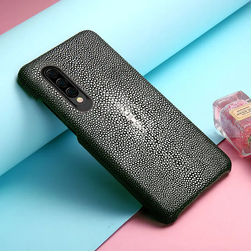 Серый Натуральная кожа ската чехол для samsung galaxy S10 S7 S8 S9 плюс a50 Роскошный чехол для задней части корпуса samsung A30 A70 SM-A505F marvel - Цвет: Серый