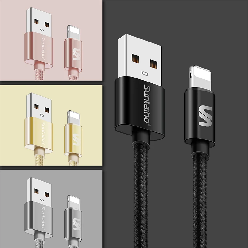 10 шт. в упаковке Suntaiho для быстрой зарядки USB Кабель адаптер iPhone X 8 7 6 6s Plus