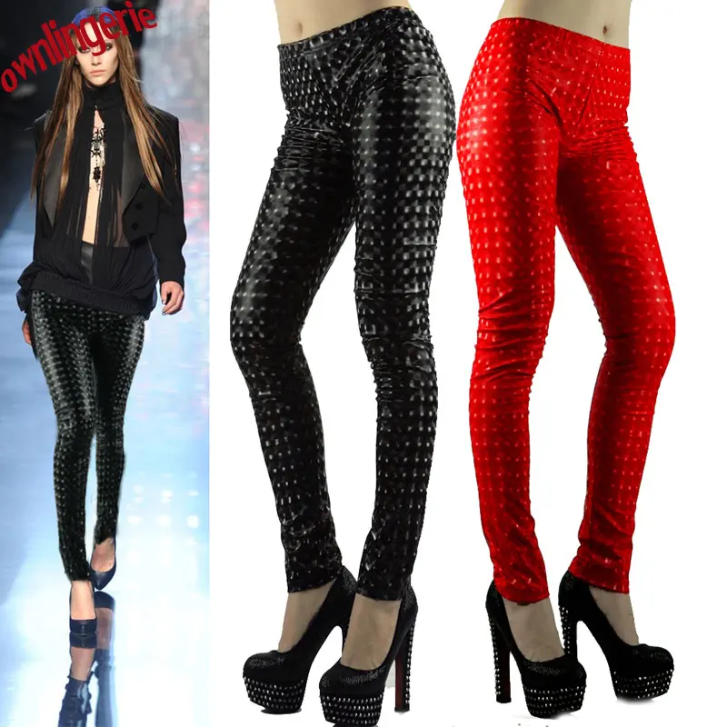 

Free shipping cheap bling bling blocks shapewear leggings trousers,female fashion show style daily summer legwear trousers
