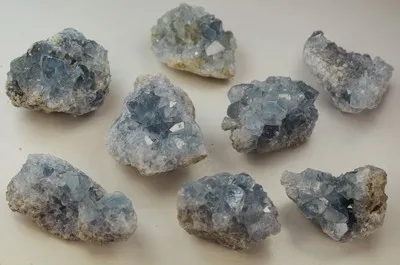 

Natural Blue Celestite Crystal Premium Geode Natural Quartz Sparkling Cluster from Madagascar - 1/2lb to 1lb