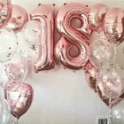 2 шт. 3240 дюймов счастливый 18 день рождения Фольга воздушные шары, покрыто розовым золотомрозовыйсиний номер 18th лет вечерние аксессуары для мальчиков с рисунком Человек Девушка постав