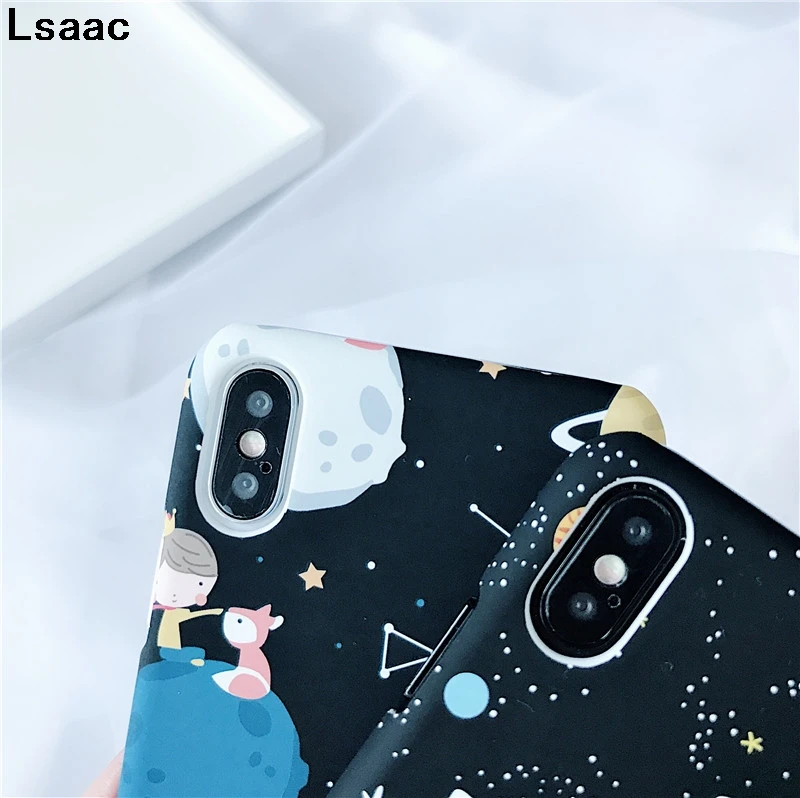 Мультфильм дирижабль астронавт Звезды Луна Чехол для iphone 8 Plus X XR XS Макс более