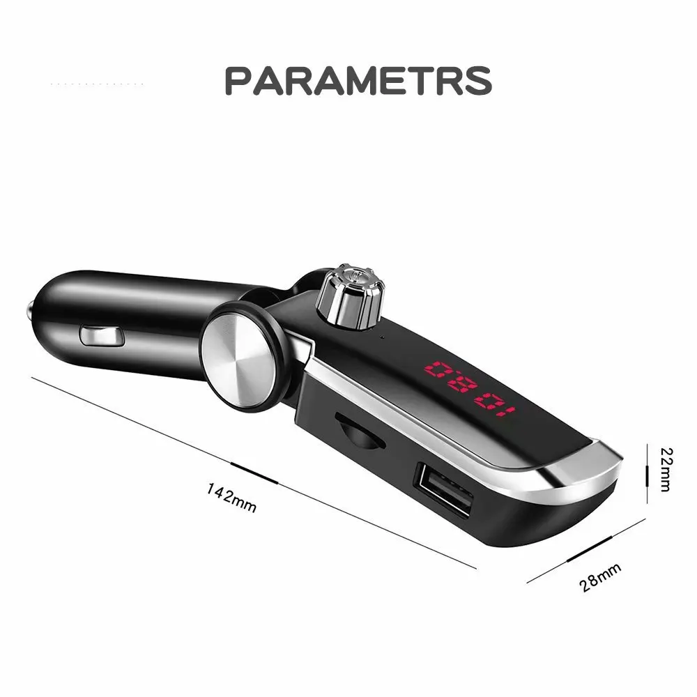Автомобильное зарядное устройство Bluetooth автомобильный комплект беспроводное 3 1