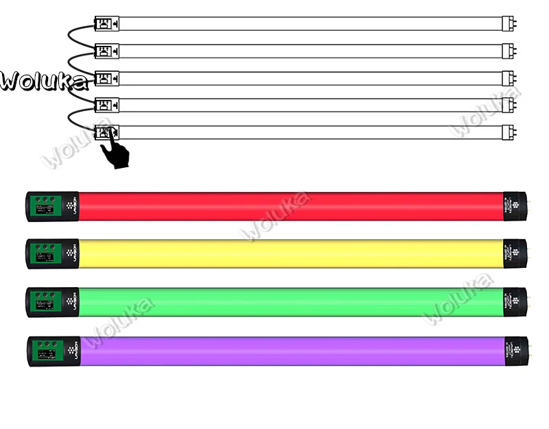 Цветная светодиодная световая планка заполсветильник свет rgb окрашенный ледяной
