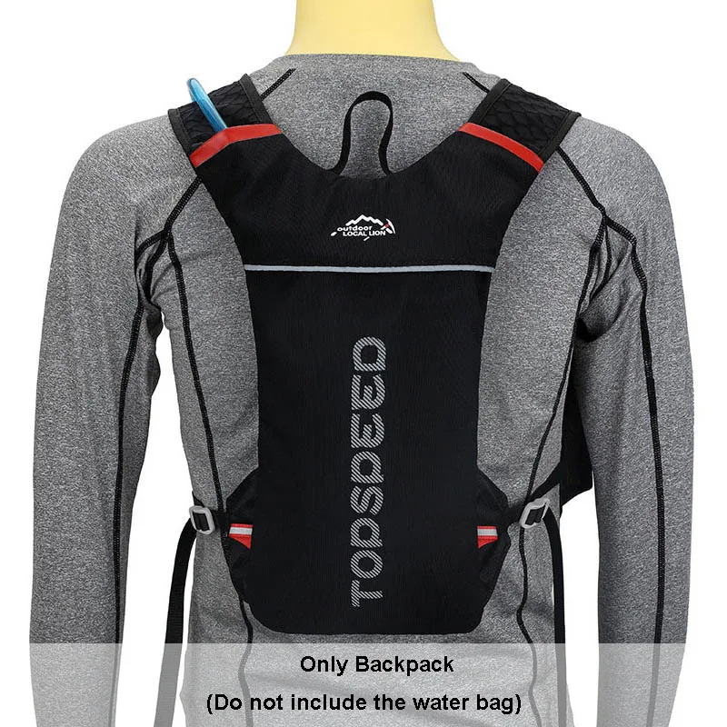 Black only backpack Local Lion 5L Running Backpack Hydration Backpack Jogging Sport Backpack Trail Running Marathon Bag - Цвет: Black only backpack