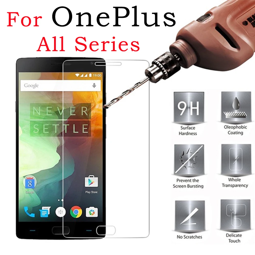 Защитное стекло для oneplus 6 one plus x 5 3 t 3t two закаленное onplus t3 защита экрана защитная
