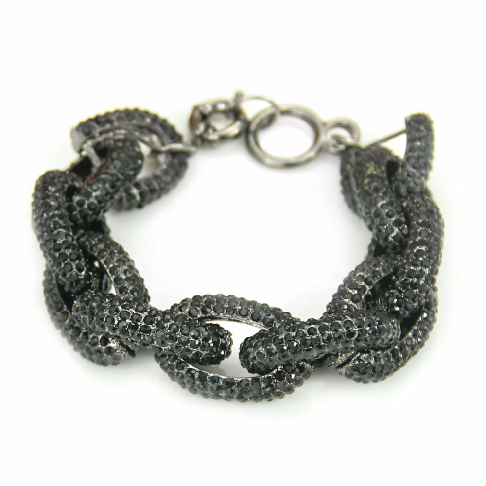 Модный браслет цепочка с кристаллами|chain bracelet|bracelet fashionfashion bracelet |