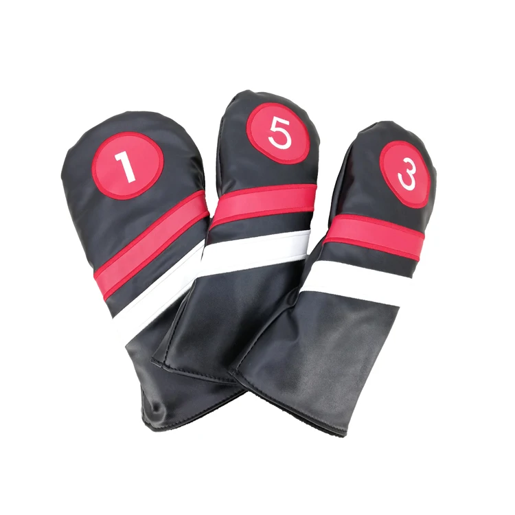 

Newest Golf Woods Headcover Set Universal Golf Driver Fairway Cover White Black 2Colors