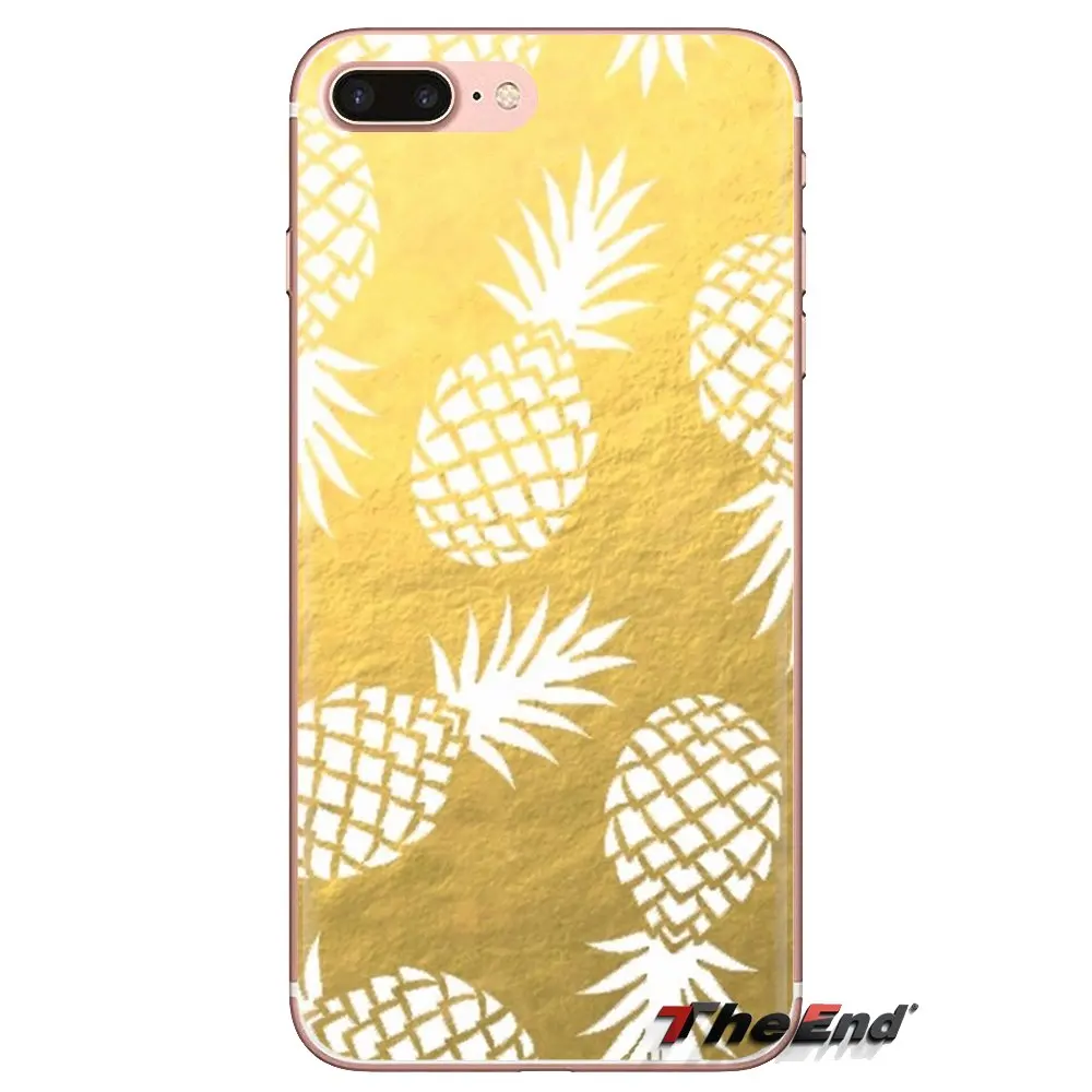 Мягкий прозрачный чехол с ананасом для Sony Xperia Z Z1 Z2 Z3 Z5 compact M2 M4 M5 C4 E3 T3 XA Huawei Mate 7 8 Y3II |