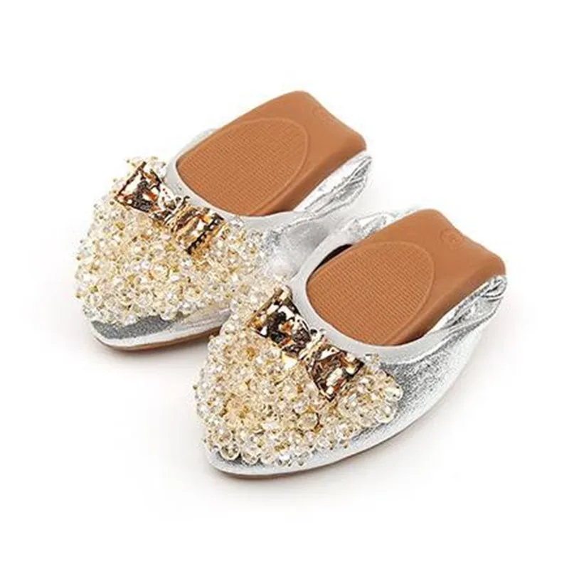 COSMAGIC 2019 новые весенние женские балетки с кристаллами ручной работы бантом Стразы