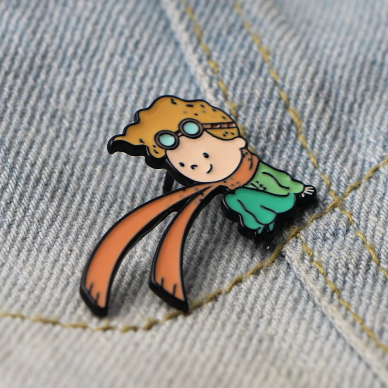 DMLSKY мальчик принц искусство эмаль булавки и броши лацкан булавка рюкзак сумки