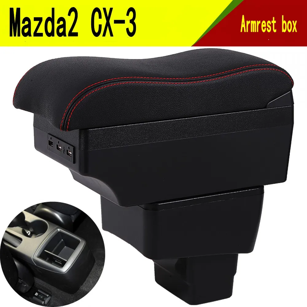 Подлокотник с USB зарядкой для Mazda подлокотник 3 CX CX3 Центральный держатель
