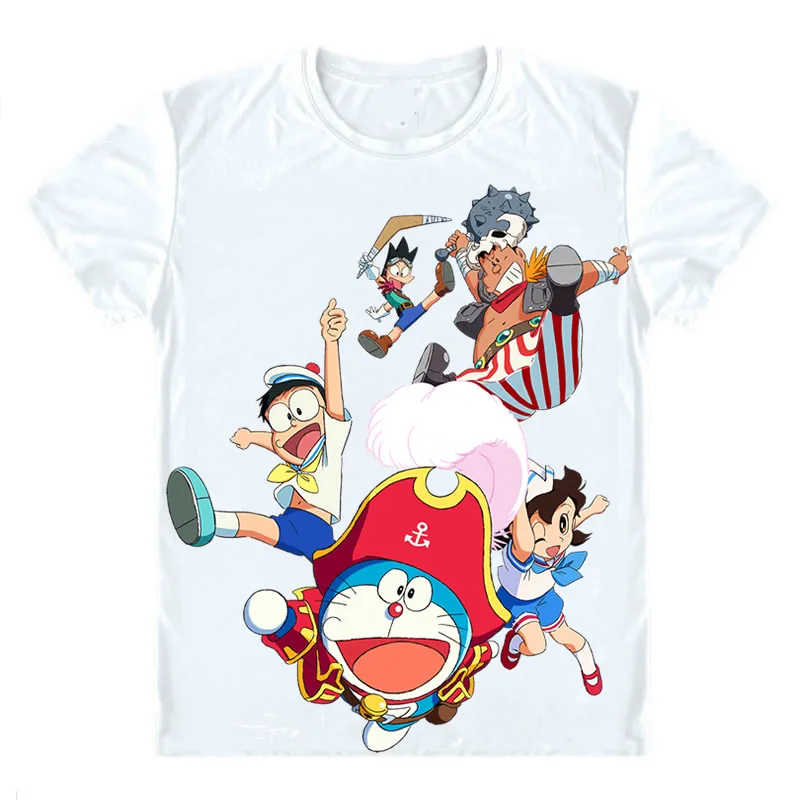 Футболки Doraemon рубашки с коротким рукавом Аниме Манга Fujiko Fujio Stand by Me Nobita Nobi Shizuka