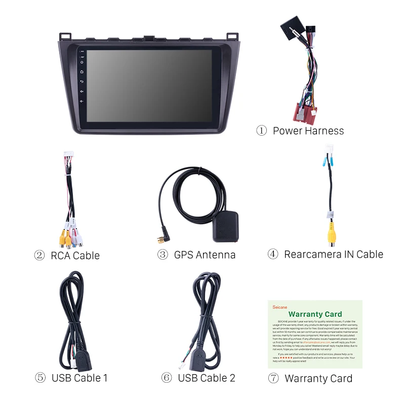 Seicane Android 8 1/Android 7 1 9 &quot2Din gps автомобильный Радио Tochscreen мультимедийный плеер для Mazda