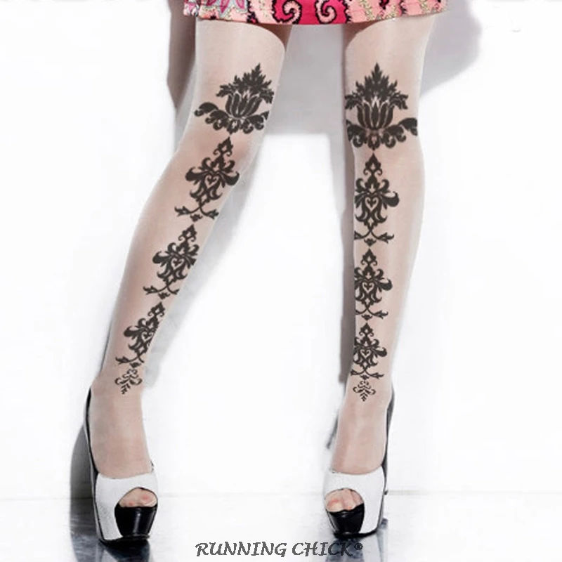 Кружевной 3d односторонний принт Женская фотография Прямая поставка|Колготки| |