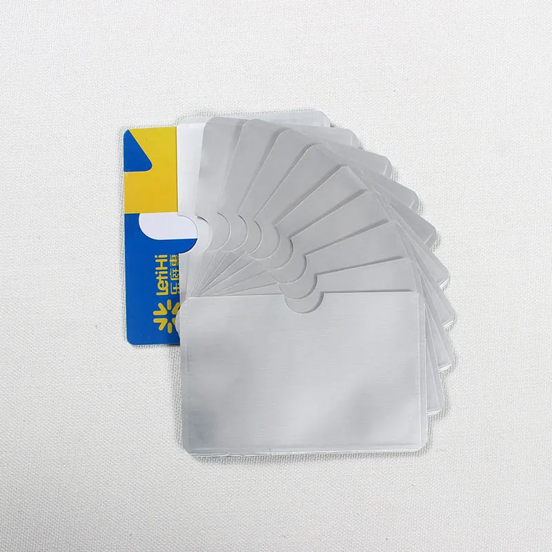 10 шт./пакет анти rfid кошелек блокирующий считыватель держатель для банковских